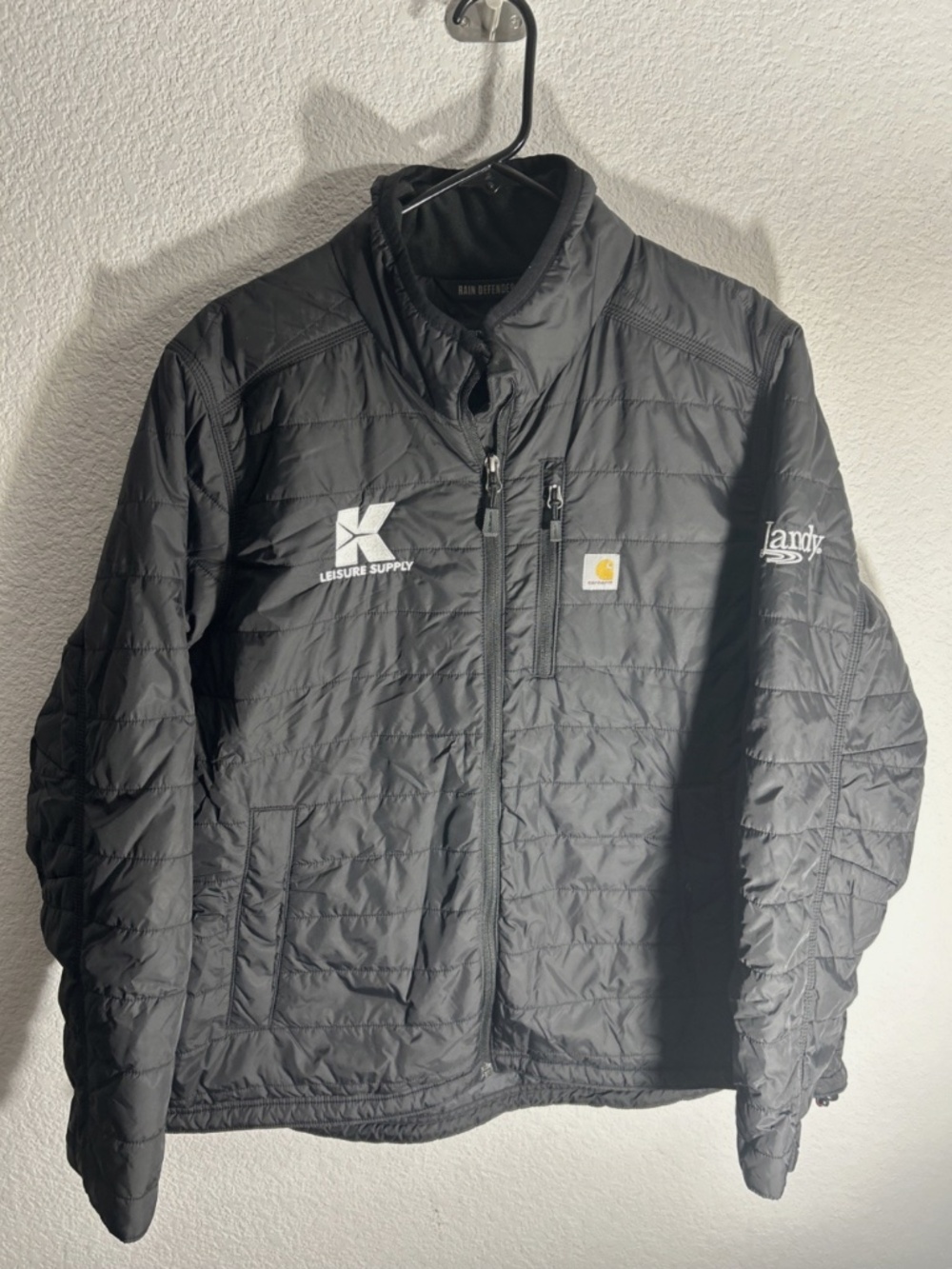 Carhartt Jacket Women’s XL (16-18) Black 104314 Puffer Quilted Full Zip Company